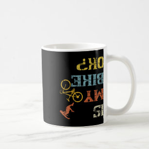 Bmx Mountainbiken Dirt Race Retro Biker Is My Bi Koffiemok