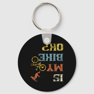 Bmx Mountainbiken Dirt Race Retro Biker Is My Bi Sleutelhanger