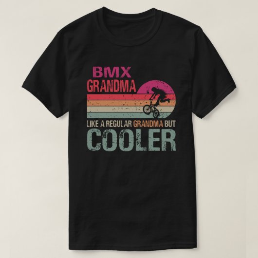 BMX-oma als een gewone oma, maar koeler vint T-shirt (Design voorkant)