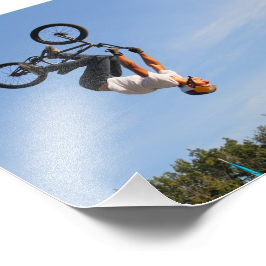 BMX ondersteboven omdraaien Foto Afdruk (Hoek)