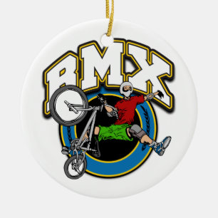 BMX One Handed Trick Keramisch Ornament