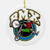 BMX One Handed Trick Keramisch Ornament (Achterkant)