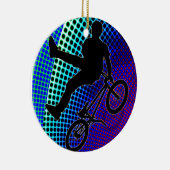 BMX op Fractal Movie Marquee Keramisch Ornament (Rechts)