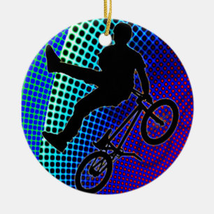 BMX op Fractal Movie Marquee Keramisch Ornament