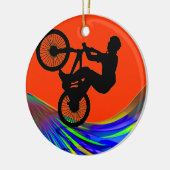 BMX op Rainbow Road Keramisch Ornament (Links)