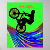 BMX op Rainbow Road Poster (Voorkant)