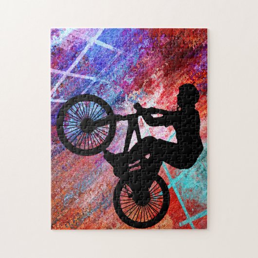 BMX op Rusty Grunge Legpuzzel (Verticaal)