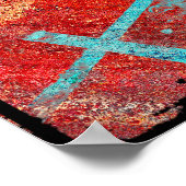 BMX op Rusty Grunge Poster (Hoek)