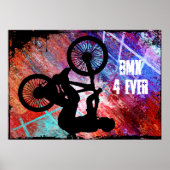 BMX op Rusty Grunge Poster (Voorkant)