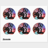 BMX op Rusty Grunge Ronde Sticker (Vel)