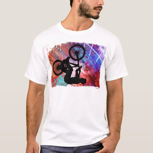 BMX op Rusty Grunge T-shirt (Voorkant)