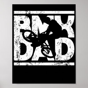 BMX pap fietser rijder extreme sport vader dag Poster