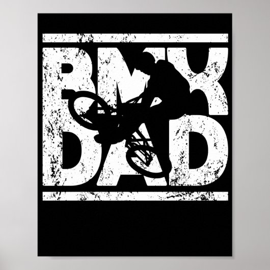 BMX pap fietser rijder extreme sport vader dag Poster (Voorkant)