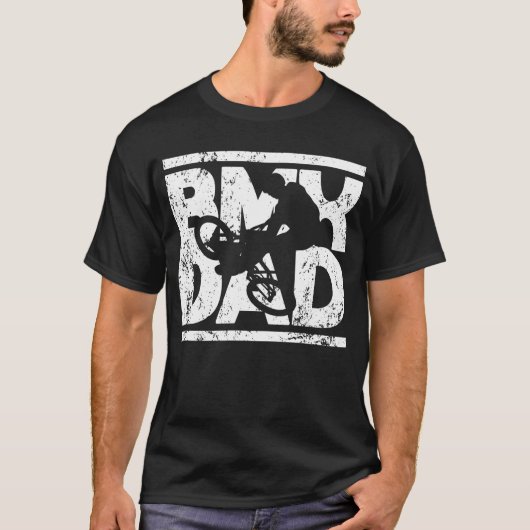 BMX pap fietser rijder extreme sport vader dag T-shirt (Voorkant)
