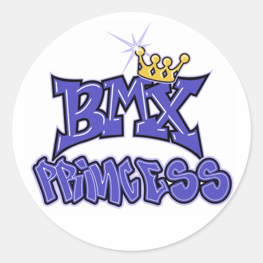 BMX Prinses Ronde Sticker (Voorkant)