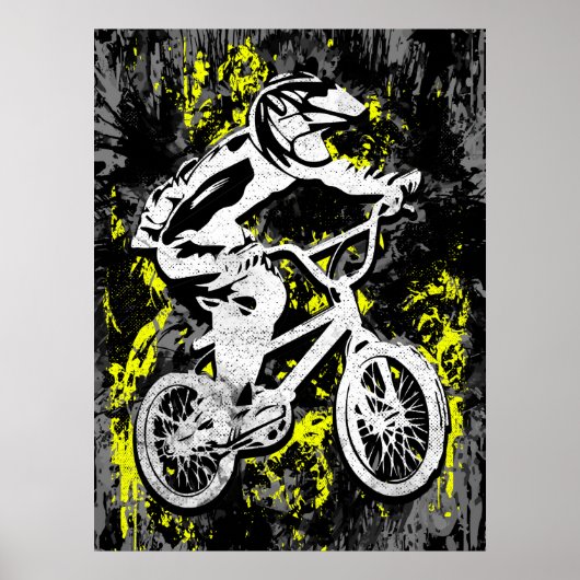  Bmx-races - Bmx-bike - Bmx-Poster afdrukken Poster (Voorkant)