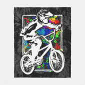 Bmx Racing - Cool Bmx Fleece Blanket Grunge (Voorkant)