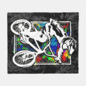 Bmx Racing - Cool Bmx Fleece Blanket Grunge (Voorkant (Horizontaal))