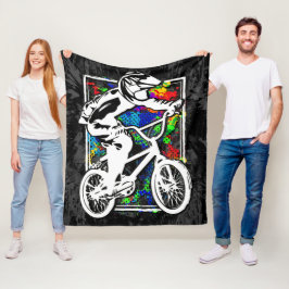 Bmx Racing - Cool Bmx Fleece Blanket Grunge Deken