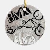 BMX Regels kerstversiering, Copyright Karen J Wi Keramisch Ornament (Voorkant)