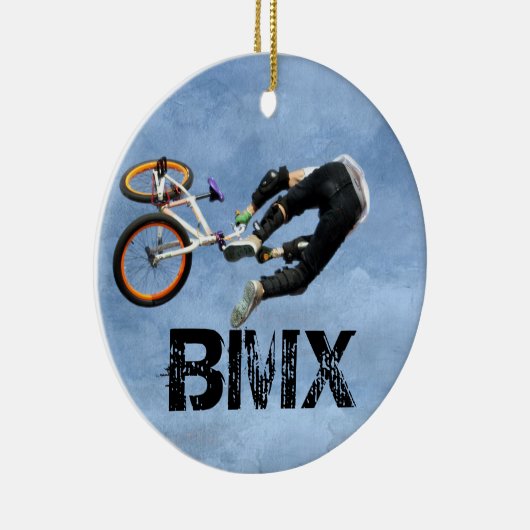 BMX Regels kerstversiering, Copyright Karen J Wi Keramisch Ornament (Rechts)