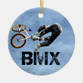 BMX Regels kerstversiering, Copyright Karen J Wi Keramisch Ornament (Voorkant)
