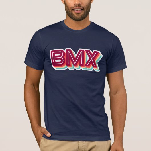 BMX Retro Typography Text Cool T-shirt (Voorkant)