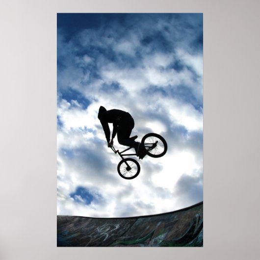 BMX rider bij Devonshire Green, Sheffield Poster (Voorkant)