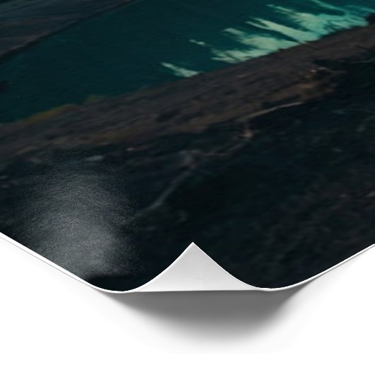 BMX Rider door een Forest Lake Perfect Poster (Hoek)