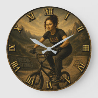 BMX Rider Funny Mona Lisa Cyclist Gift Grote Klok