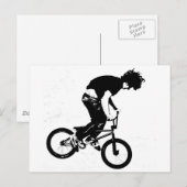 BMX Rider in zwart-wit Briefkaart (Voorkant / Achterkant)