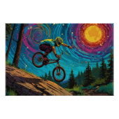 BMX Rider op Berghelling Perfect Poster (Voorkant)