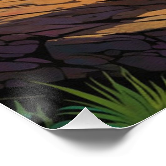 BMX Rider op Berghelling Perfect Poster (Hoek)