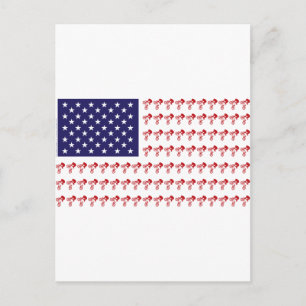 BMX Rider - Patriottische Amerikaanse vlag+ Briefkaart