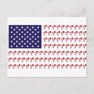 BMX Rider - Patriottische Amerikaanse vlag+ Briefkaart