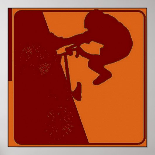 BMX Rider Pop Art Poster (Voorkant)