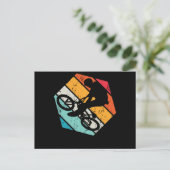  BMX Rider Retro Bicycle Stunt Race Briefkaart (Staand voorkant)