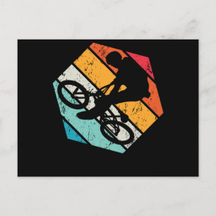 BMX Rider Retro Bicycle Stunt Race Briefkaart