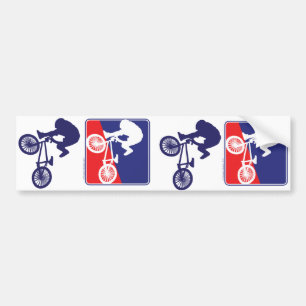 BMX Rider - Rood wit en blauw Bumpersticker