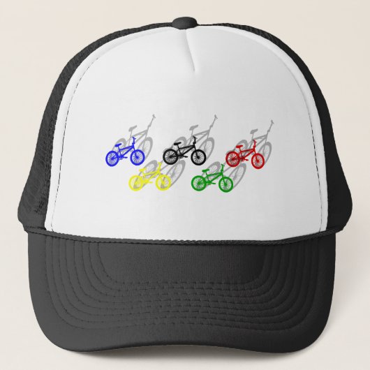 BMX rijder fiets vuilnisbelt Trucker Pet (Voorkant)