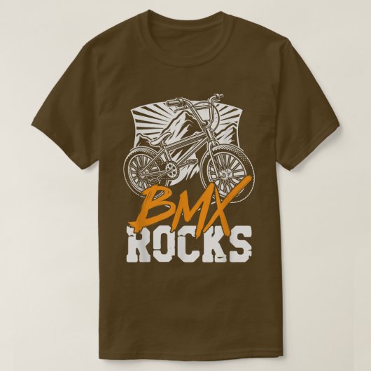 BMX Rocks Bike Bicycle Skeleton Biking Hal T-shirt (Design voorkant)