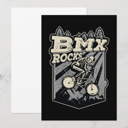 BMX Rocks BMX Bike Racing Halloween Costume Kaart (Voorkant / Achterkant)