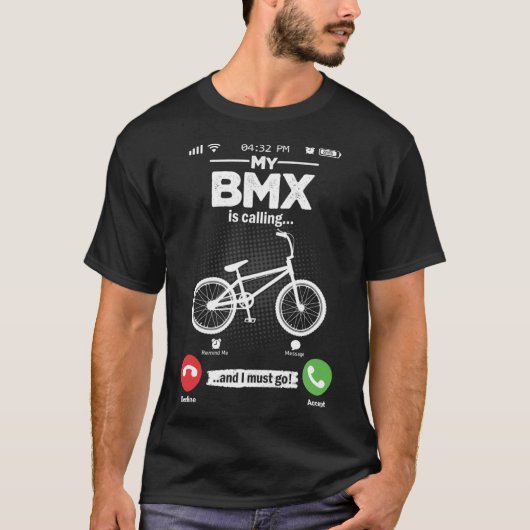 BMX roept ik moet gaan freestyle fiets hobby B T-shirt (Voorkant)