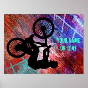 BMX Rusty Grunge past aan Poster