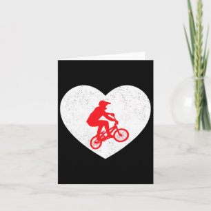 Bmx Silhouet Biker Fiets Valentijnshart Vorm Kaart