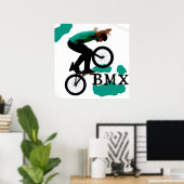 BMX Soaring, Copyright Karen J Williams Poster (Thuiskantoor)