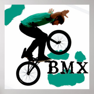 BMX Soaring, Copyright Karen J Williams Poster