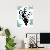 BMX Splash, Copyright Karen J Williams Poster (Thuiskantoor)