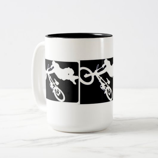 BMX SPORTS TWEEKLEURIGE KOFFIEMOK (Voorkant links)