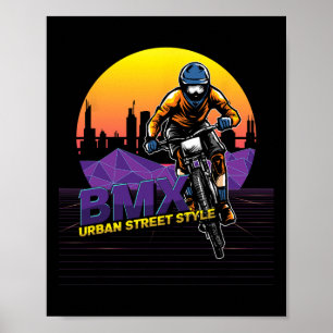 Bmx Street Style Urn Fietser Biker Extreme Sporten Poster